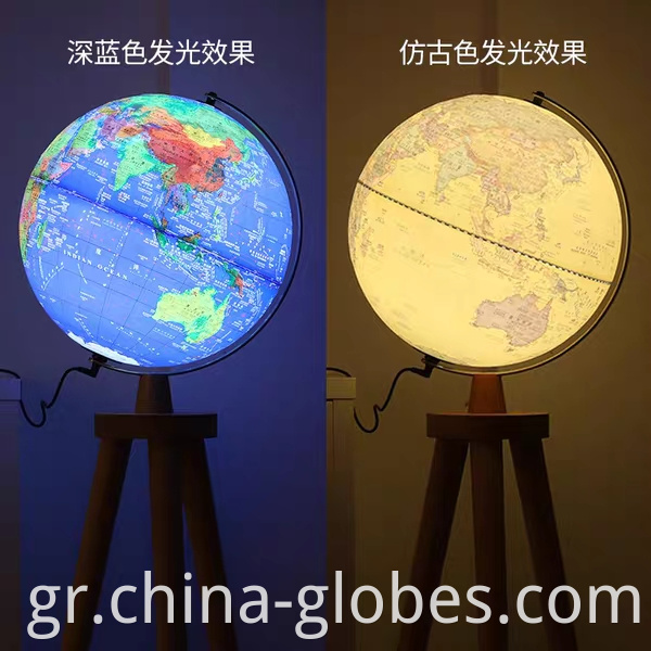 illuminated floor globe